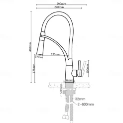 Kitchen faucet - Single Handle One Hole Electroplated Pull-out / Pull-down Vessel
