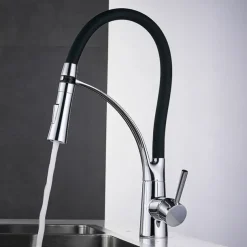 Kitchen faucet - Single Handle One Hole Electroplated Pull-out / Pull-down Vessel