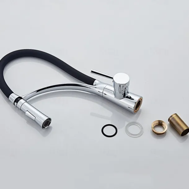 Kitchen faucet - Single Handle One Hole Electroplated Pull-out / Pull-down Vessel