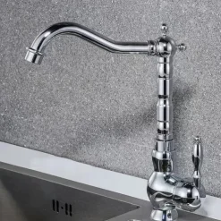 Kitchen faucet - Single Handle One Hole Electroplated Pull-out / Pull-down Centerset Retro Vintage Kitchen Taps