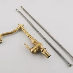 Kitchen faucet - Single Handle One Hole Electroplated Pull-out / Pull-down Centerset Retro Vintage Kitchen Taps