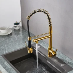 Kitchen faucet - Single Handle One Hole Electroplated Pull-out / Pull-down Deck Mounted Modern Contemporary Kitchen Taps
