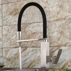 Kitchen Faucet - Single Handle One Hole Electroplated Pull-Out / ­Pull-Down / Tall / ­High Arc Centerset Contemporary Kitchen Taps