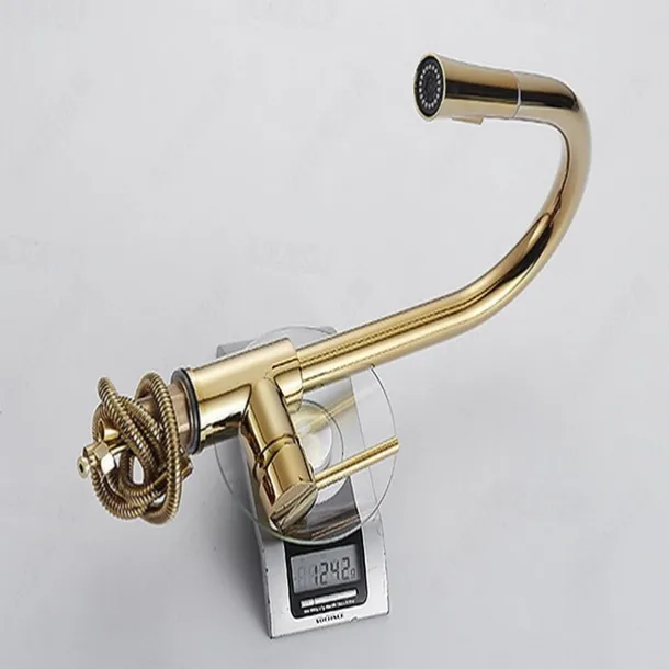 Kitchen Faucet - Single Handle One Hole Electroplated Pull-Out / Pull-Down / Tall / High Arc Free Standing Ordinary Kitchen Taps