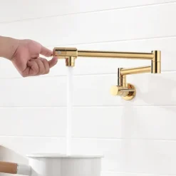 Kitchen faucet - Two Handles One Hole Electroplated Pot Filler Centerset Contemporary Kitchen Taps