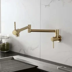 Kitchen faucet - Two Handles One Hole Electroplated Pot Filler Centerset Contemporary Kitchen Taps