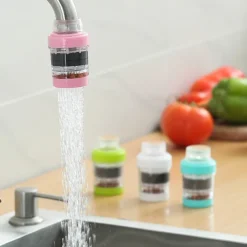 Kitchen Faucet Extender 360 Rotatable Spray Head Adjustable Splash-proof Faucet Filter Nozzle Tap Water Filter Accessories Random color