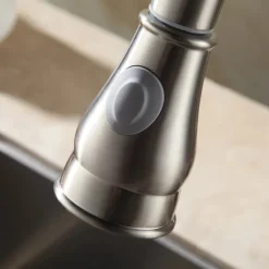 Kitchen Faucet Head Replacement Black Chrome Brushed, Pull Out Faucet Sprayer Head Nozzle Attachment Fittings Accessories, Aeration Spray Splash-proof Spout Adapter