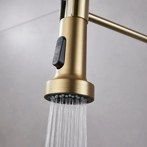 Kitchen Faucet Pull Donw High Arc Spout, 360 Swivel Single Handle Sink Mixer Taps, Kitchen Vessel Tap with Hot and Cold Water Hose