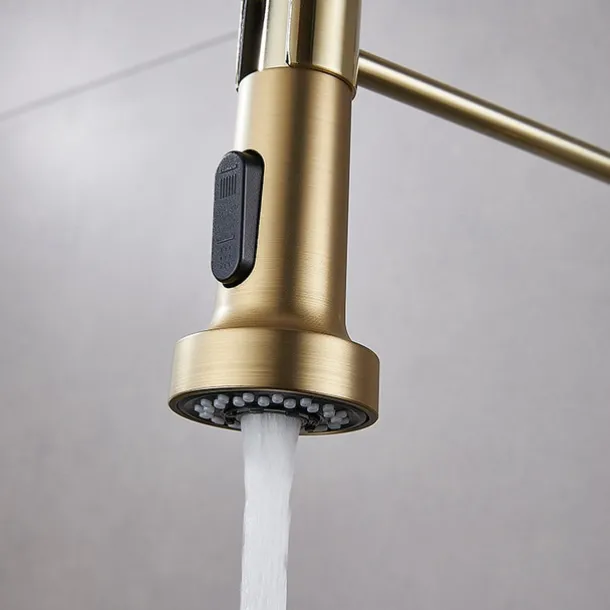 Kitchen Faucet Pull Donw High Arc Spout, 360 Swivel Single Handle Sink Mixer Taps, Kitchen Vessel Tap with Hot and Cold Water Hose