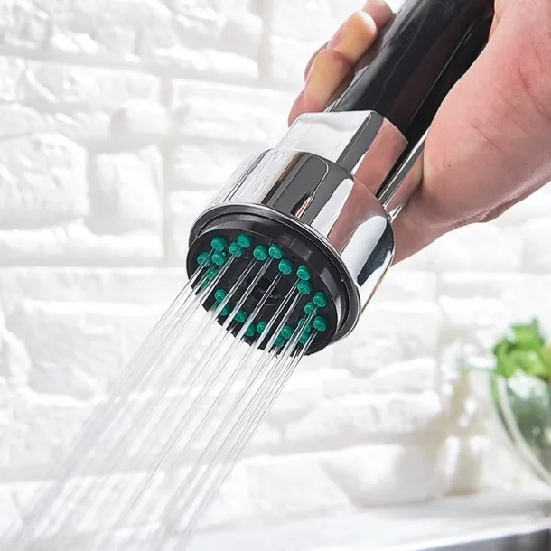 Kitchen Faucet Sink Pull Out Only Cold Water, 360 Swivel Spout Wall Mounted Brass Pull Down Kitchen Vessel Taps Chrome