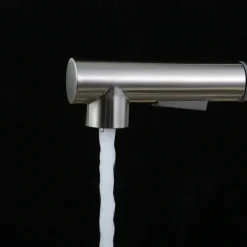 Kitchen Faucet,304 Stainless Steel Single Handle One Hole Nickel Brushed Pull-out / Pull-down / Standard Spout Centerset Minimalist / Modern Contemporary Kitchen Taps