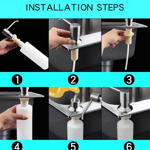 Kitchen Faucet with Pullout Spray and Soap Dispenser Sets Single Handle Two Holes Pull Out/Rotatable/Multifunction Standard Spout, Brass Tall-High Arc Deck Mounted Kitchen Faucet