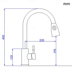 Kitchen Faucet with Pull-out Spray,Single Handle One Hole Stainless Steel Pull-out / Pull-down / Standard Spout / Tall / High Arc Centerset Minimalist / Modern Contemporary Kitchen Taps