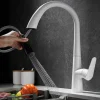 Kitchen Faucet with Pull-out Spray 360° Rotated Single Handle One Hole Minimalist Modern Contemporary Kitchen Taps