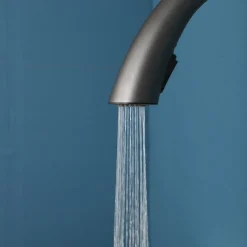 Kitchen Faucet with Pull-out Spray 360° Rotated Single Handle One Hole Minimalist Modern Contemporary Kitchen Taps