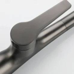 Kitchen Faucet with Sprayer,Pull-out 3-Function Button Design Single Handle One Hole Tall High Arc Modern Contemporary Kitchen Taps