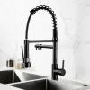Kitchen Faucet,Brass Rotatable Pull-out/Pull-down Multi-function Oil-rubbed Bronze Finish Single Handle Two Holes Kitchen Taps