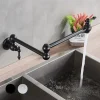 Kitchen Faucet,Kitchen Faucet,Wall Mounted Pot Filler,Brass Foldable Kitchen Tap
