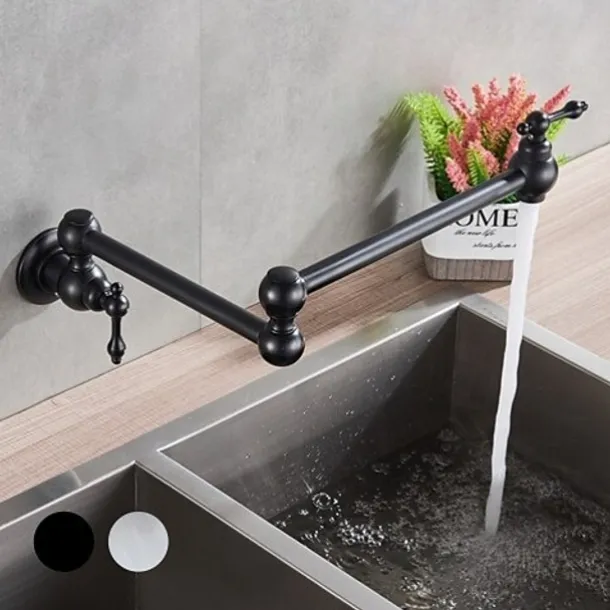 Kitchen Faucet,Kitchen Faucet,Wall Mounted Pot Filler,Brass Foldable Kitchen Tap