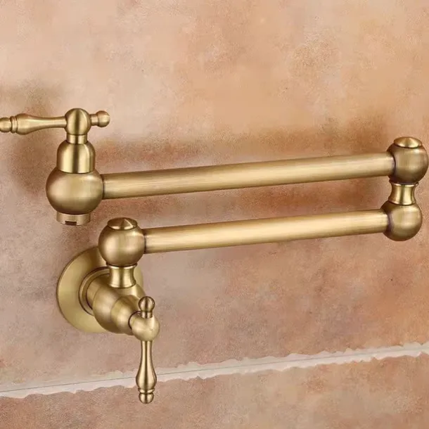 Kitchen Faucet,Kitchen Faucet,Wall Mounted Pot Filler,Brass Foldable Kitchen Tap