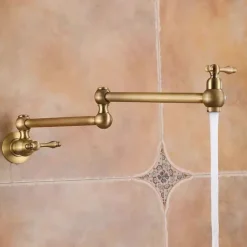 Kitchen Faucet,Kitchen Faucet,Wall Mounted Pot Filler,Brass Foldable Kitchen Tap