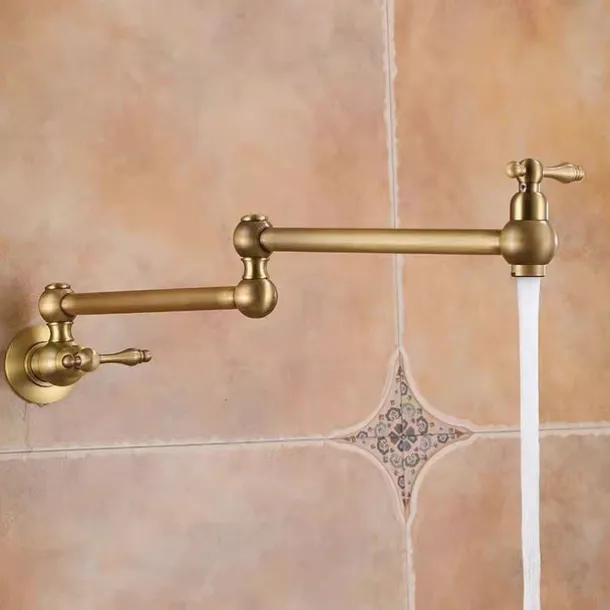 Kitchen Faucet,Kitchen Faucet,Wall Mounted Pot Filler,Brass Foldable Kitchen Tap