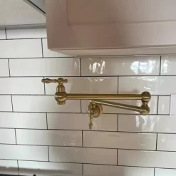 Kitchen Faucet,Kitchen Faucet,Wall Mounted Pot Filler,Brass Foldable Kitchen Tap
