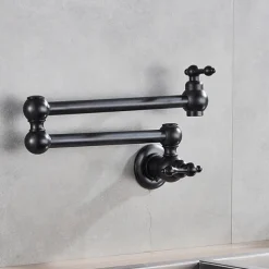 Kitchen Faucet,Kitchen Faucet,Wall Mounted Pot Filler,Brass Foldable Kitchen Tap