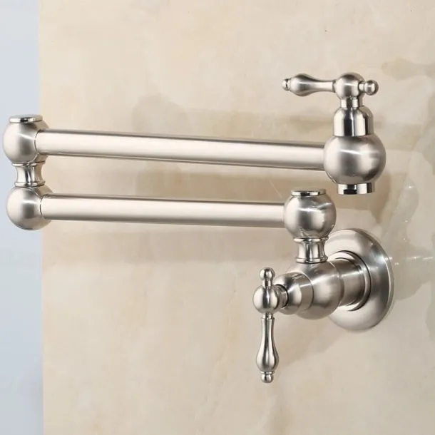 Kitchen Faucet,Kitchen Faucet,Wall Mounted Pot Filler,Brass Foldable Kitchen Tap