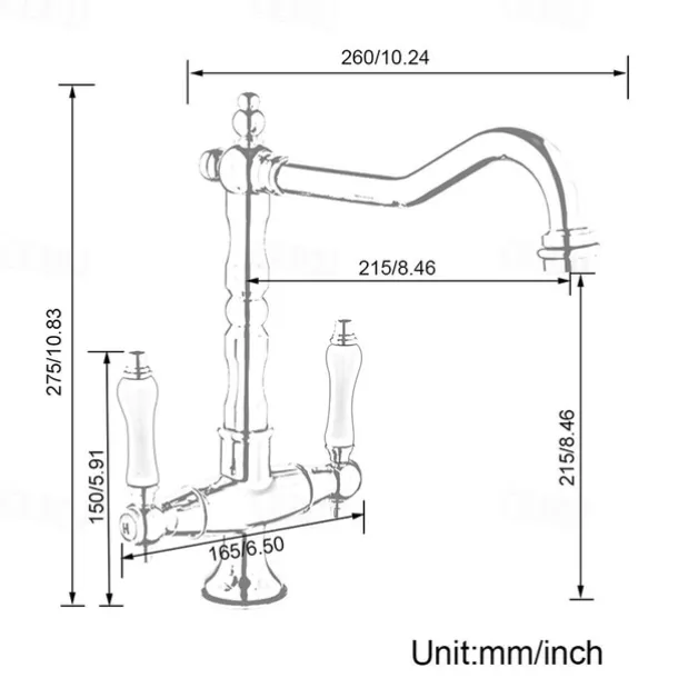 Kitchen Faucet,Two Handles One Hole Antique Brass / Electroplated / Painted Finishes Standard Spout Centerset Antique Kitchen Taps