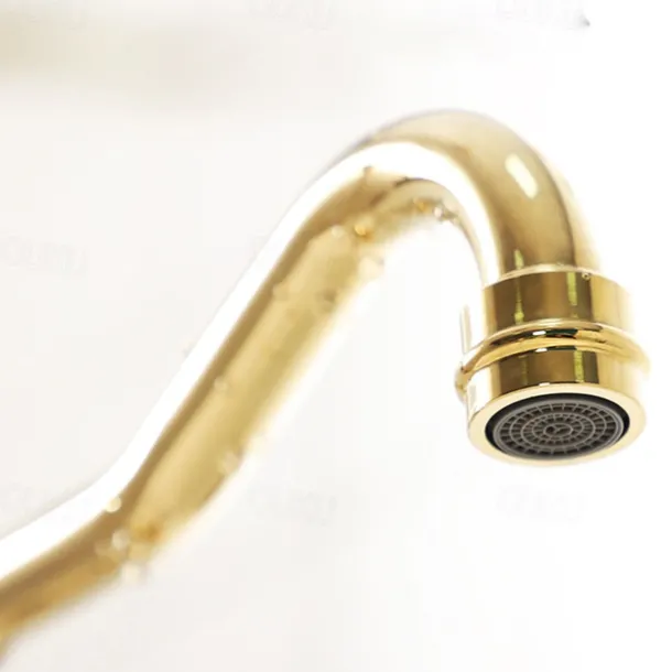 Kitchen Faucet,Two Handles One Hole Antique Brass / Electroplated / Painted Finishes Standard Spout Centerset Antique Kitchen Taps