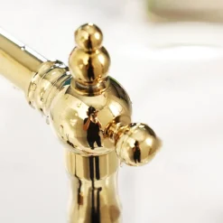 Kitchen Faucet,Two Handles One Hole Antique Brass / Electroplated / Painted Finishes Standard Spout Centerset Antique Kitchen Taps