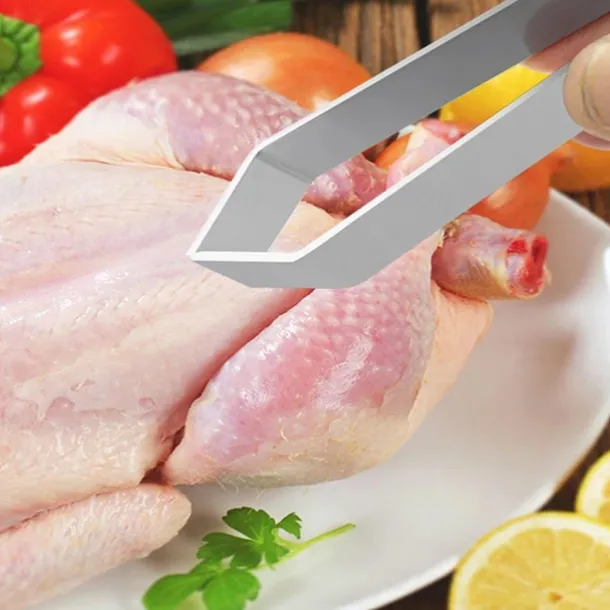 Kitchen Fish Bone Tweezers Stainless Steel Pincer Clip Puller Remover Fish Bone Plucking Clamp Kitchen Accessories