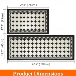 Kitchen Floor Mats Lattice Non-Slip Waterproof And Oil-Proof Mats Dirt-Resistant High-End Diatom MudFoot Pads