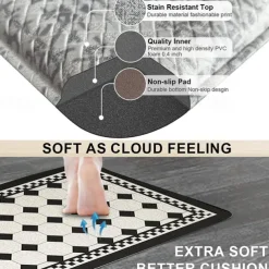 Kitchen Floor Mats Lattice Non-Slip Waterproof And Oil-Proof Mats Dirt-Resistant High-End Diatom MudFoot Pads