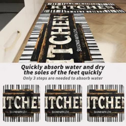 Kitchen Mat Area Rug Non-Slip Oil Proof Floor Mat Livingroom Rug Indoor Outdoor Mat Bedroom Decor Bathroom Mat Entrance Rug Door Mat