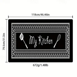 Kitchen Mat Geometric Non-Slip Oil Proof Rug Indoor Outdoor Mat Bedroom Decor Bathroom Mat Entrance Rug Door Mat