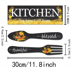 Kitchen Restaurant Sign Wall Decoration Wooden Sign Door Sign Home Decoration Gift