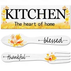 Kitchen Restaurant Sign Wall Decoration Wooden Sign Door Sign Home Decoration Gift