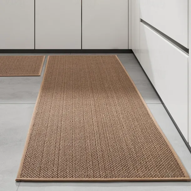 Kitchen Rugs & Mats Non-Skid WashableAnti-Fatigue, Non-Slip Absorbent Woven Runner Rubber Backed for Floors, Machine Washable Farmhouse Standing Mats for Sink, Laundry Room, Hallway