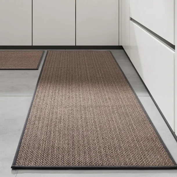 Kitchen Rugs & Mats Non-Skid WashableAnti-Fatigue, Non-Slip Absorbent Woven Runner Rubber Backed for Floors, Machine Washable Farmhouse Standing Mats for Sink, Laundry Room, Hallway