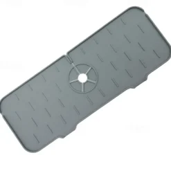 Kitchen Silicone Faucet Mat Sink Splash Guard Faucet Drainage Mat Drying Pad Kitchen Bathroom Countertop Protection Mat