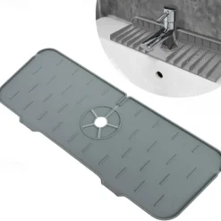 Kitchen Silicone Faucet Mat Sink Splash Guard Faucet Drainage Mat Drying Pad Kitchen Bathroom Countertop Protection Mat
