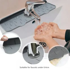 Kitchen Silicone Faucet Mat Sink Splash Guard Faucet Drainage Mat Drying Pad Kitchen Bathroom Countertop Protection Mat