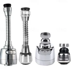 Kitchen Sink Faucet Sprayer Water Saving Aerator 360 Degrees Rotatable Bubbler Filter Free To Bend Nozzle Flexible Tap