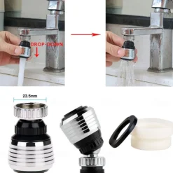 Kitchen Sink Faucet Sprayer Water Saving Aerator 360 Degrees Rotatable Bubbler Filter Free To Bend Nozzle Flexible Tap