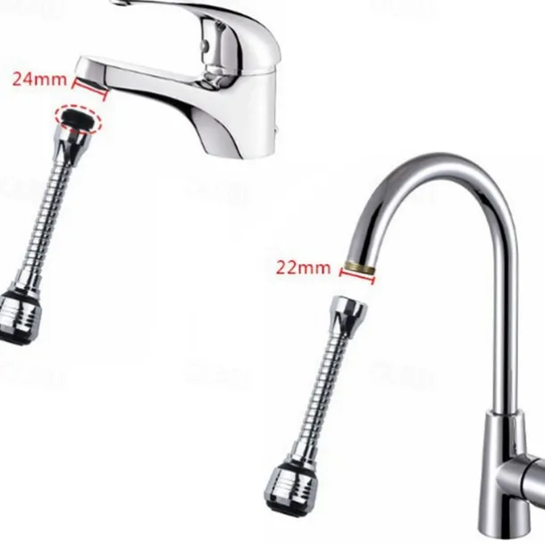 Kitchen Sink Faucet Sprayer Water Saving Aerator 360 Degrees Rotatable Bubbler Filter Free To Bend Nozzle Flexible Tap