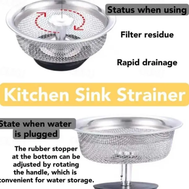Kitchen Sink Filter Stainless Steel Sink Sewer Mesh Strainers Kitchen Tools Bathroom Floor Drains Hair Catcher Waste Plug Filter