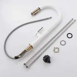 Kitchen Sink Mixer Faucet with Pull Out Sprayer Contemporary, 360 Rotatable Pull Down Single Handle One Hole High Arc Antique Kitchen Taps, Adjustable Cold and Hot Water Hose